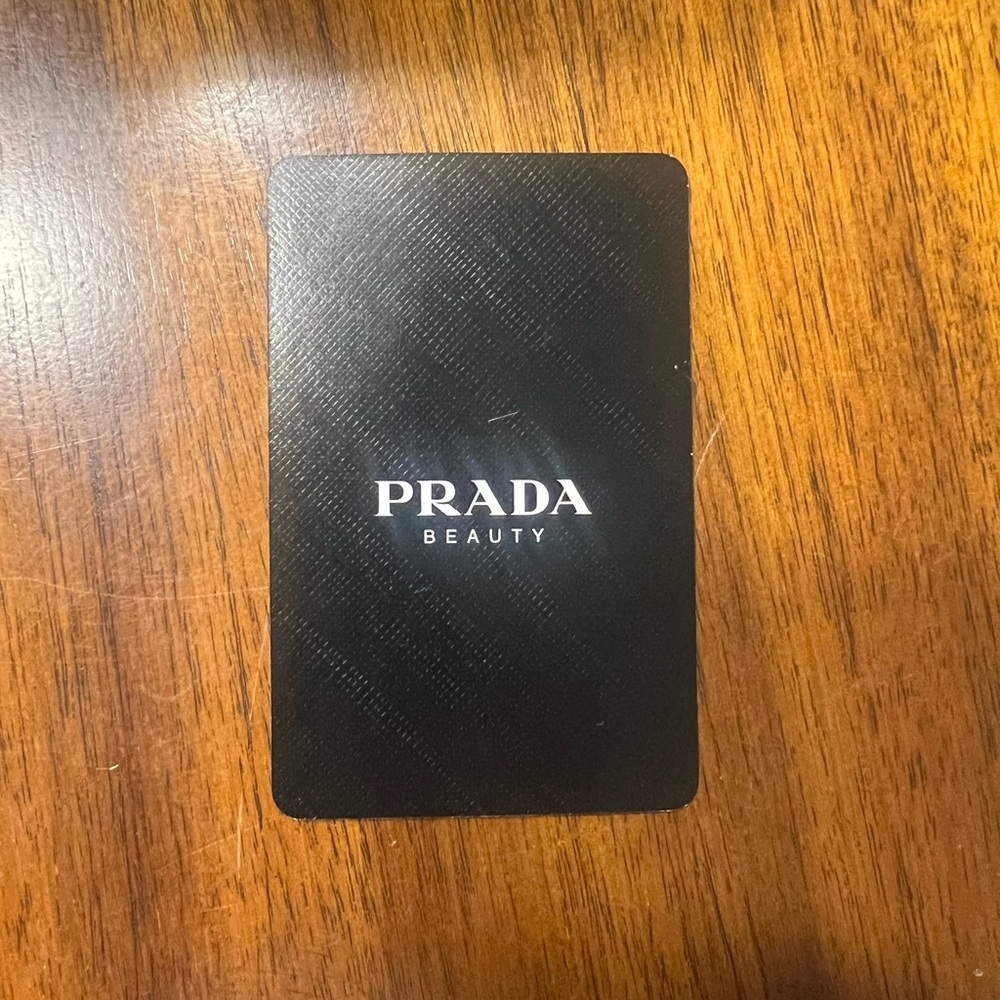 Prada Beauty Black Playing Card